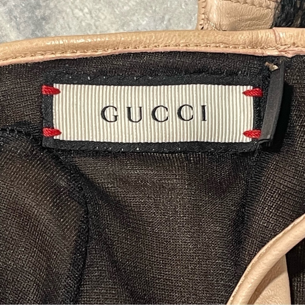 GUCCI Gloves With Cat in Nappa leather -  Pale Pink -Sz - Medium - Picture 4 of 6